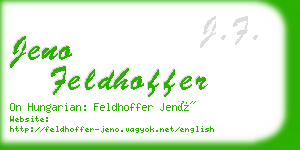 jeno feldhoffer business card